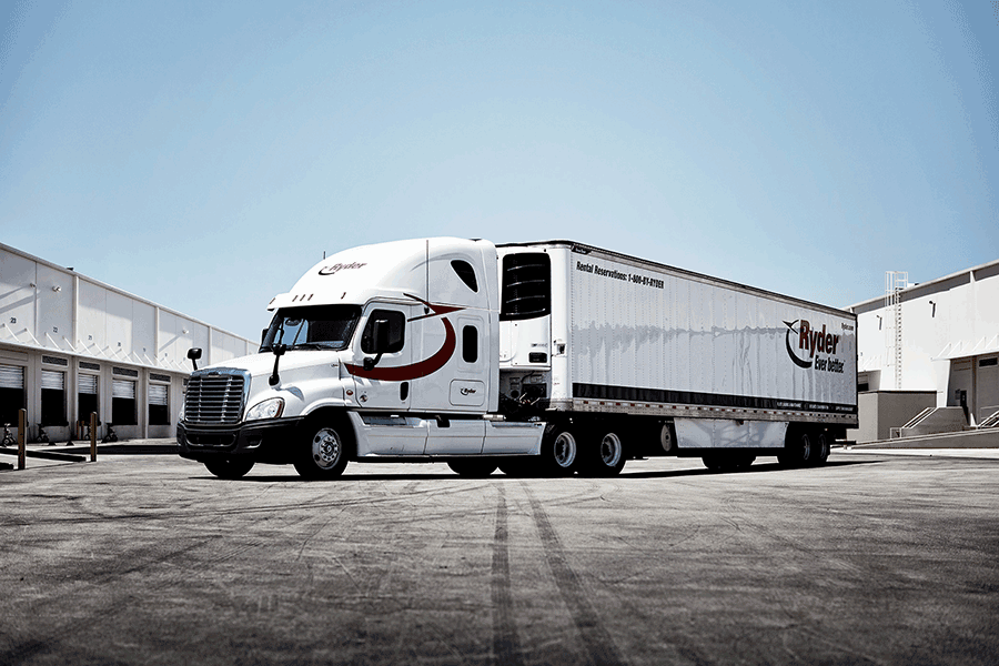 Ryder Heavy-Duty Truck with Trailer