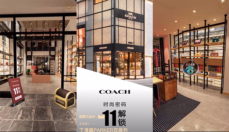 Coach’s virtual storefront.