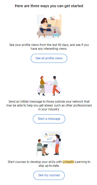 An email from LinkedIn Learning explaining how to use their service