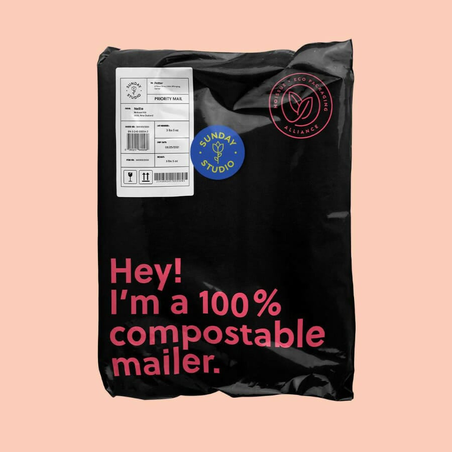 noissue’s compostable mailer bag.