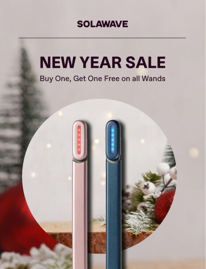 Solwave New Year sale for buy one get one free wands.
