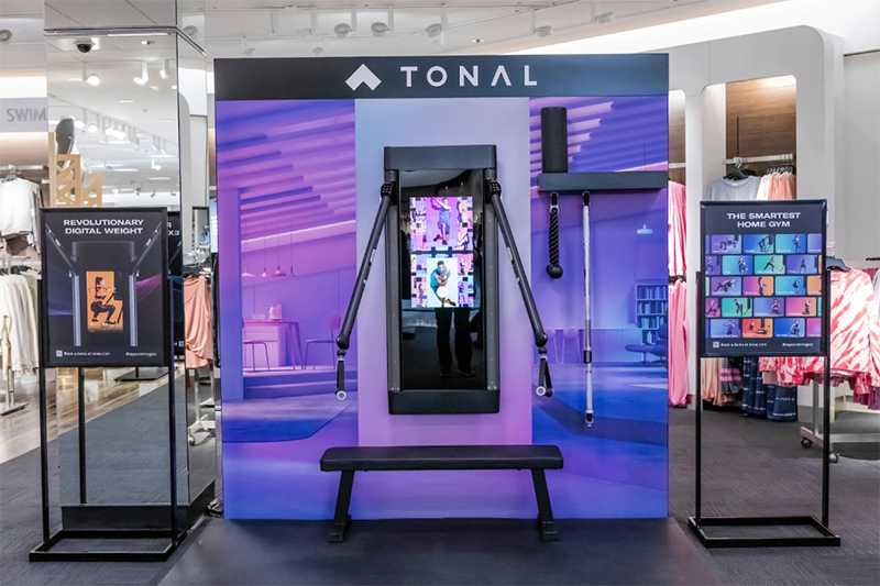 Tonal’s kiosk in a Nordstrom store