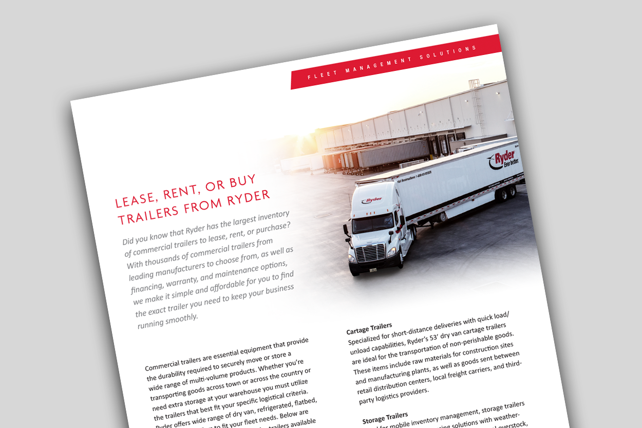 cover of the dry van trailers sell sheet