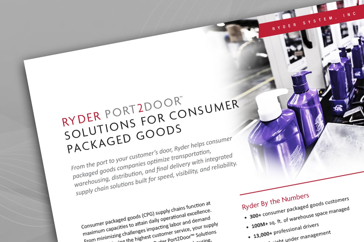 Consumer Packaged Goods Port2Door™ Solutions CPG industry fact sheet