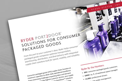 Consumer Packaged Goods Port2Door™ Solutions CPG industry fact sheet