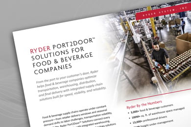 Food & Beverage Supply Chain Solutions: Port2Door™ Food & Beverage fact sheet