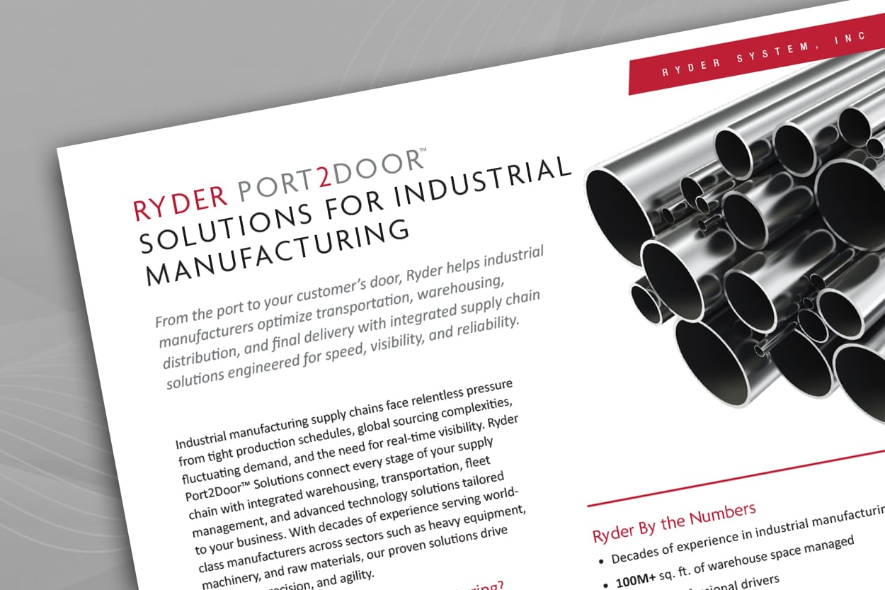 Industrial manufacturing industry fact sheet
