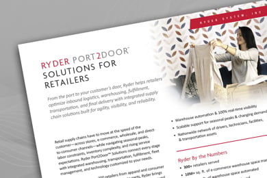 Retail Supply Chain Solutions: Port2Door™ Retail industry fact sheet