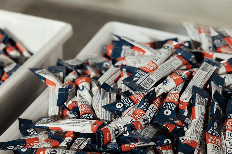 a large pile of stick packs packaged by Ryder