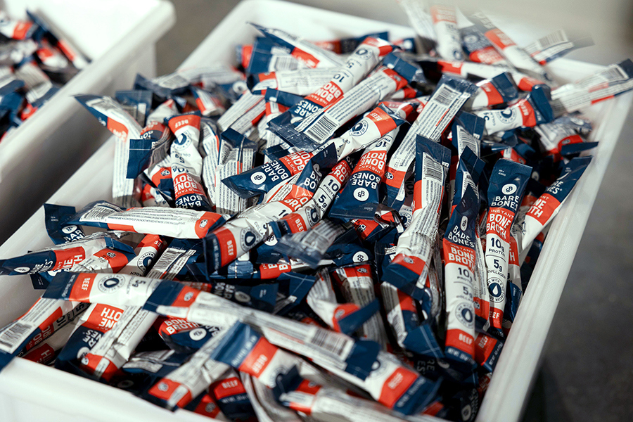 a large pile of stick packs packaged by Ryder