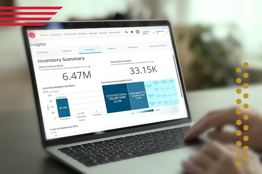A customer using RyderShip to view reporting and analystics on their shipments