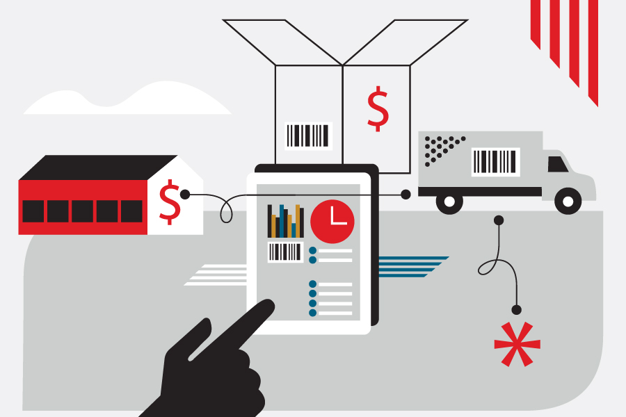 Illustration of shipping verification in e-commerce Illustration of shipping verification in e-commerce