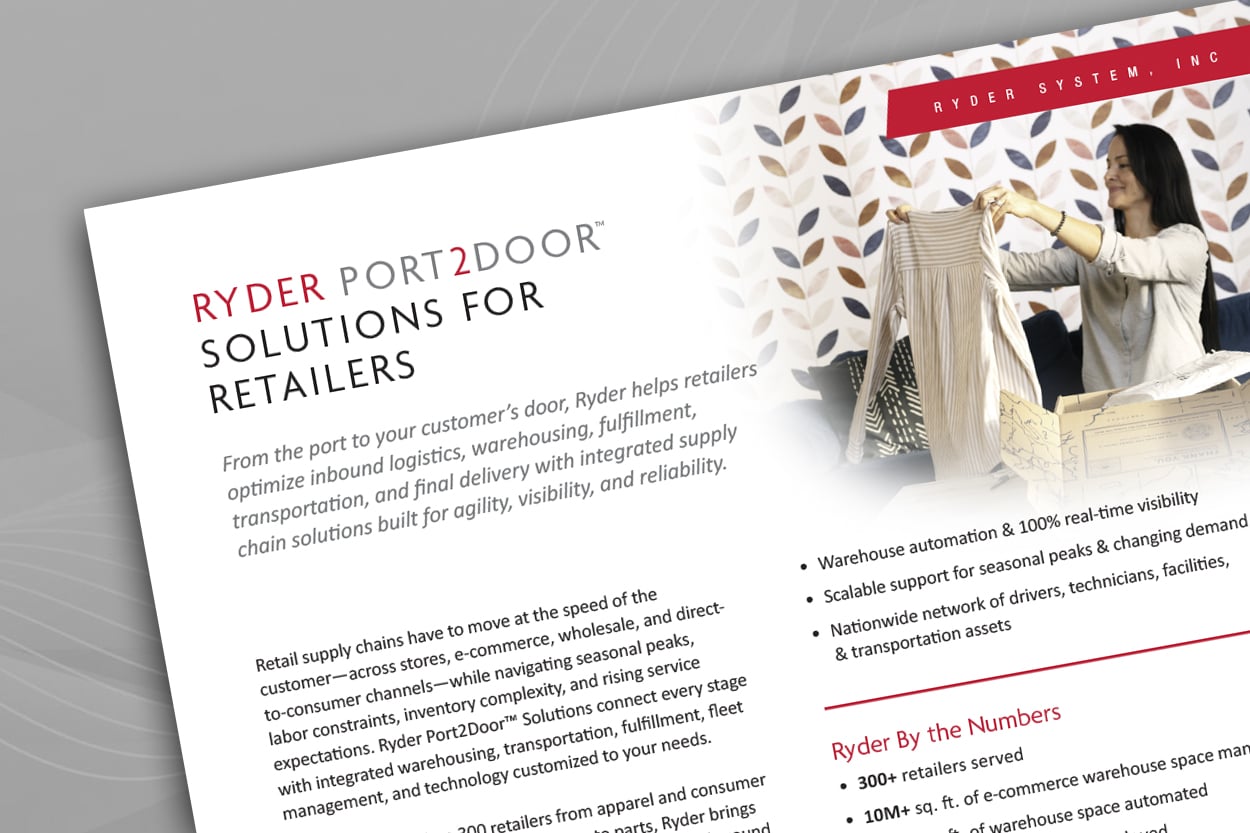 Retail Supply Chain Solutions: Port2Door™ Retail industry fact sheet